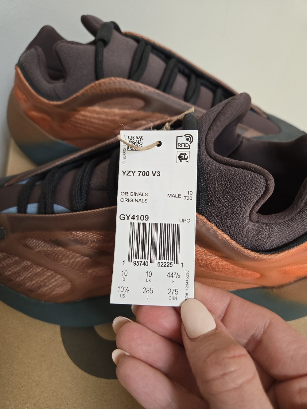 Adidas Yeezy 700 V3 'Copper Fade' Men's Lifestyle Shoes GY4109 Size 10.5 - Picture 3 of 13